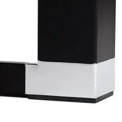 Bureau d'angle design 'XLINE' en bois finition Noyer et métal noir