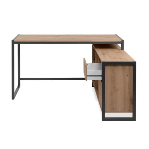Bureau d'Angle Modulable Décor Chêne Prague