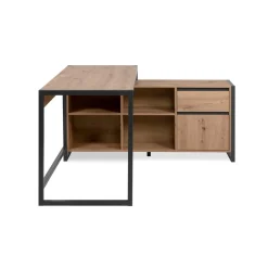 Bureau d'Angle Modulable Décor Chêne Prague