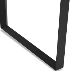 Bureau de direction droit 'GIMINI' en bois finition naturelle et métal noir