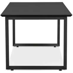 Bureau de direction droit 'GIMINI' en bois et métal noir