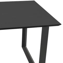 Bureau de direction droit 'GIMINI' en bois et métal noir