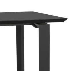 Bureau de direction droit 'GIMINI' en bois et métal noir