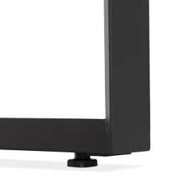 Bureau de direction droit 'GIMINI' en bois et métal noir