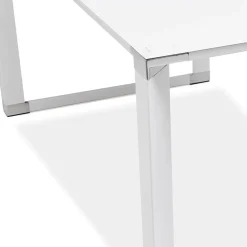 Bureau de direction en angle design 'XLINE' en verre blanc