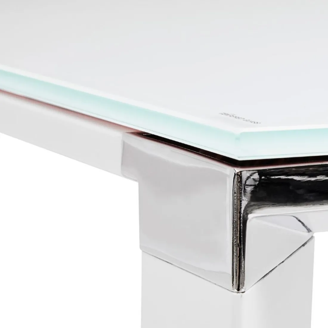 Bureau de direction en angle design 'XLINE' en verre blanc