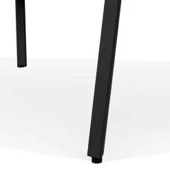 Bureau droit design 'AMADEUS' en bois finition naturelle et métal noir