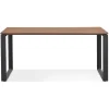 Bureau droit design 'BAKUS' en bois finition Noyer et métal noir