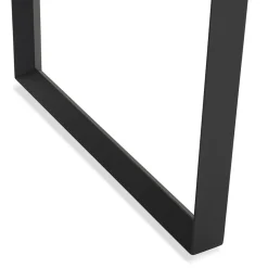 Bureau droit design 'BAKUS' en bois finition Noyer et métal noir