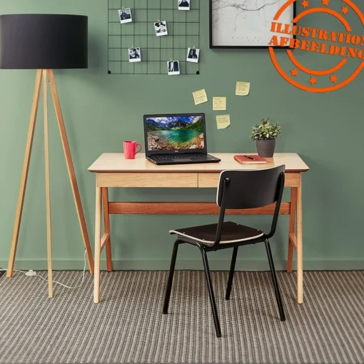 Bureau droit design 'SIROKO' en bois naturel