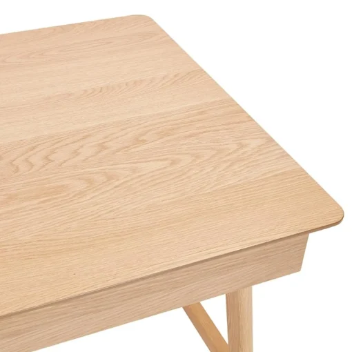 Bureau droit design 'SIROKO' en bois naturel