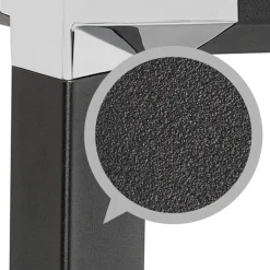 Bureau droit design 'XLINE' en bois finition Noyer et métal noir