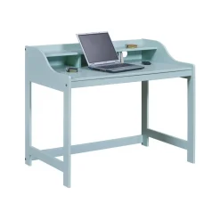 Bureau droit en Bois Massif Vert Sauge