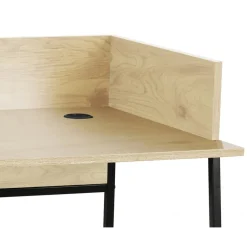 Bureau en métal noir et plateaux en bois Style Industriel