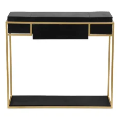 Bureau KORMA Marron Noir Et Métal Doré