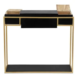 Bureau KORMA Marron Noir Et Métal Doré