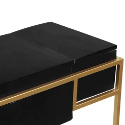 Bureau KORMA Marron Noir Et Métal Doré