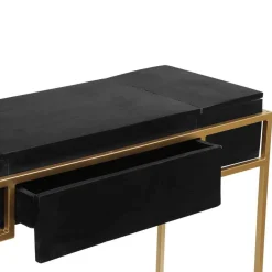 Bureau KORMA Marron Noir Et Métal Doré