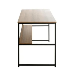 bureau métal laqué noir et chêne