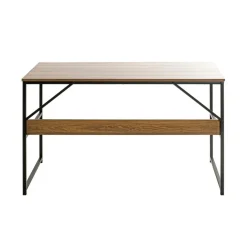 bureau métal laqué noir et chêne