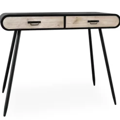 Bureau Métal Noir 2 Tiroirs MAXIME