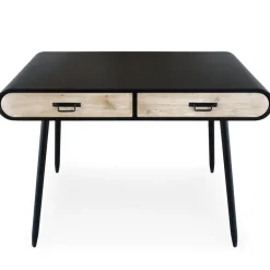 Bureau Métal Noir 2 Tiroirs MAXIME