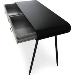 Bureau Métal Noir 2 Tiroirs MAXIME