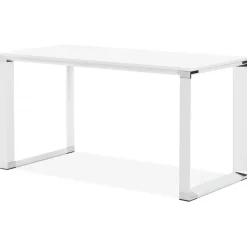 Bureau Piétement en Métal Blanc CESARO Blanc