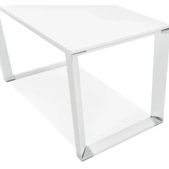 Bureau Piétement en Métal Blanc CESARO Blanc