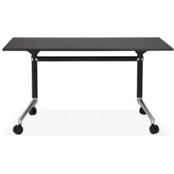 Bureau pliable 'FLEXO' noir sur roulettes
