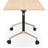 Bureau pliable 'FLEXO' sur roulettes en bois finition naturelle
