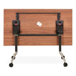 Bureau pliable 'FLEXO' sur roulettes en bois finition Noyer