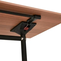 Bureau pliable 'FLEXO' sur roulettes en bois finition Noyer