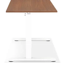 Bureau réglable en hauteur 'OSMOSE' en bois et métal blanc