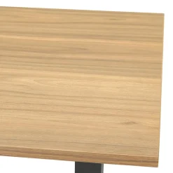 Bureau réglable en hauteur 'OSMOSE' en bois finition naturelle et métal noir