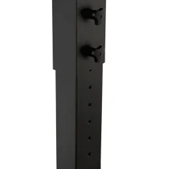 Bureau réglable en hauteur 'OSMOSE' en bois finition naturelle et métal noir