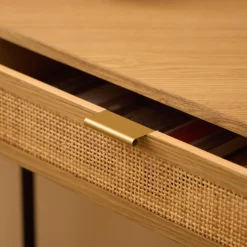 Bureau SETO style scandinave minimaliste sa structure en rotin et bois durable certifiée FSC design intemporel