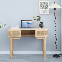 Bureau TOYAMA design épuré et sa structure en bois 2 portes coulissantes