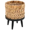 Cache pot sur pied beige