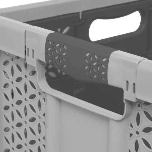 Caisse pliable plastique gris
