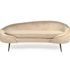 Canapé 3 places asymétrique Brendan Velours Taupe