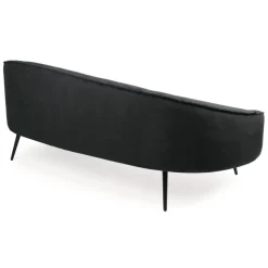 Canapé 3 places asymétrique Brendan Velours Noir
