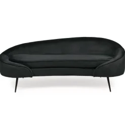 Canapé 3 places asymétrique Brendan Velours Noir