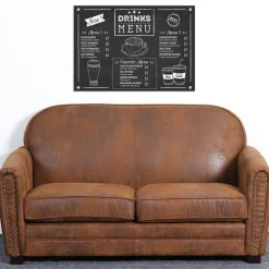 Canapé 2 places Club Perle Tissu Vintage