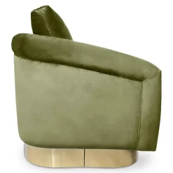 Canapé 3 Places KENPARK Velours Kaki