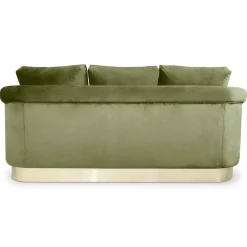 Canapé 3 Places KENPARK Velours Kaki