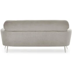 Canapé 3 places moderne avec haut dossier Damigal Tissu doux Beige