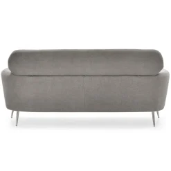 Canapé 3 places moderne avec haut dossier Damigal Tissu doux Gris