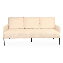 Canapé 3 places moderne et élégant Manuelo Velours côtelé Beige