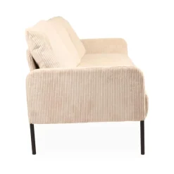 Canapé 3 places moderne et élégant Manuelo Velours côtelé Beige